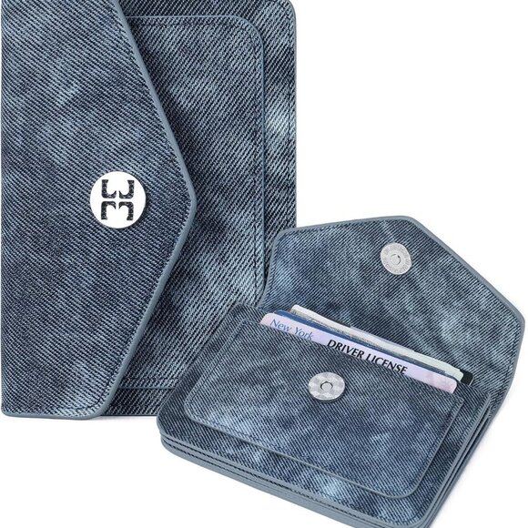 Small Wallet for Women RFID Blocking Credit Card Holder Compact Leather Wallets - Picture 1 of 7